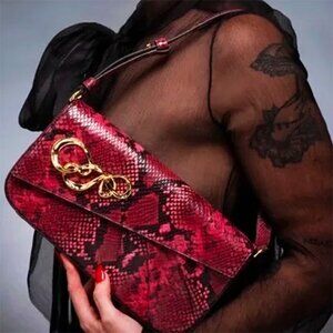 Alexis Bitter Twist Gold Baguett Bag - Burnt Magenta - NWT - GORGEOUS!